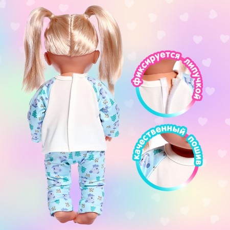 Pajamas for dolls 40-44 cm, 2 things, textiles, on Velcro-1