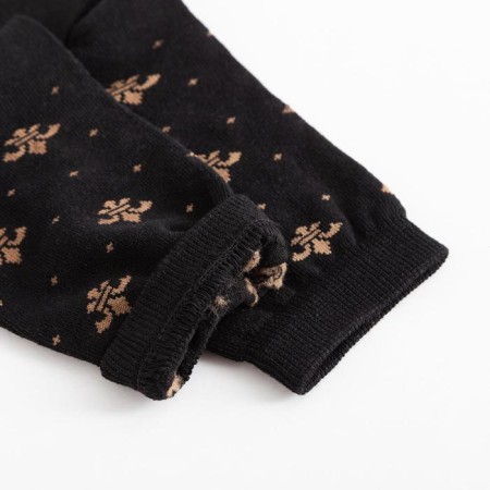 Minaku socks "Royal Lilia", black color, size 38-39 (25 cm)-1