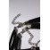 Set 2 subjects: chocker, bracelet "Sophistication" circles, black-silver color, 30 cm