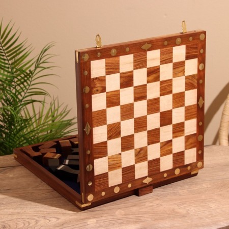 Folding chess, board 35x35 cm, shisham tree-6