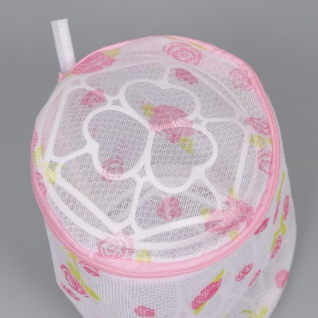 A bag for washing linen with a DOLAND disk, 15 × 15 × 13 cm, two -layer, large mesh, Mix drawing-5