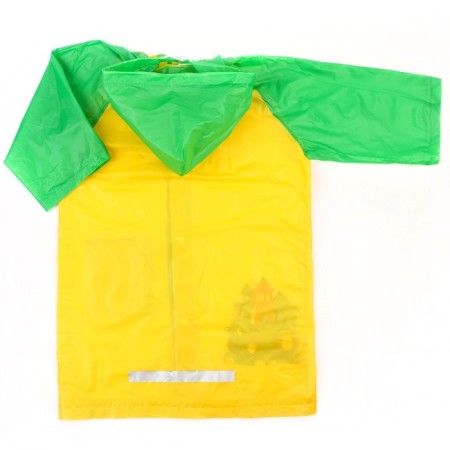 Children's raincoat, size s, 92-98 cm, blue tractor-5