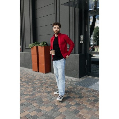Jumper male ise, size 54, terracotta color-1