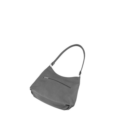 Bag bag claim. Kozh, lightning department, gray color 30x10x25cm-1