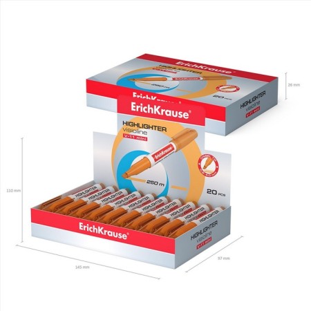 Erichkrause Visioline V-11 Mini, 0.6-4.0 mm, water-based ink, orange neon-4