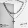 Piece "chain" cross, color silver, 43 cm