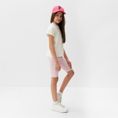 A set for a girl (T -shirt and bicycles) minku, pink color, height 122 cm-3