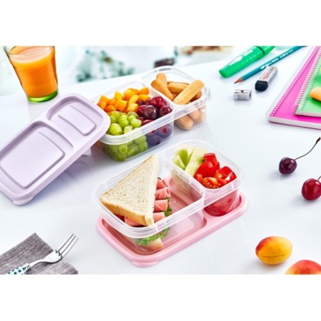 Lunch-box container Hobbylife, mini, rectangular, 2 sections-1