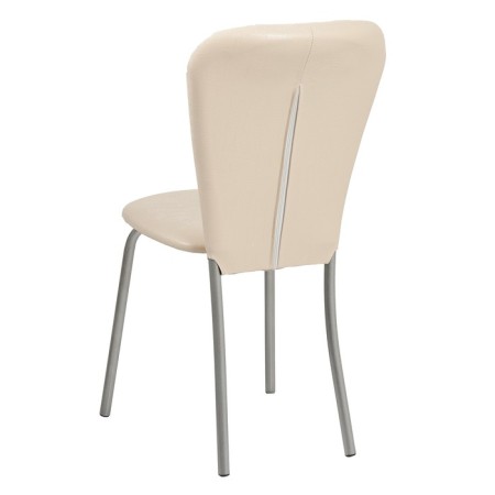 Cafe-2 chair, silver metallic/milk reptile-1