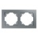 2-seater frame, glass, Stekker series Catherine, GFR00-7002-03, silver