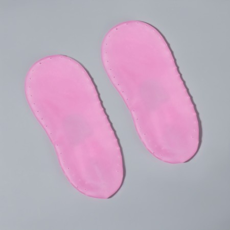 Socks for pedicure, silicone, with perforation, with a strap, size L, pink color-4