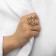 Ring metal "Flower" rose, color gold, size 18