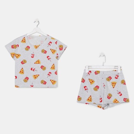 Female pajamas (T -shirt and shorts) KAFTAN PIZZA p. 48-50, gray-5