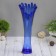 Vase "Coral" H 280 mm. from blue glass (without decor)