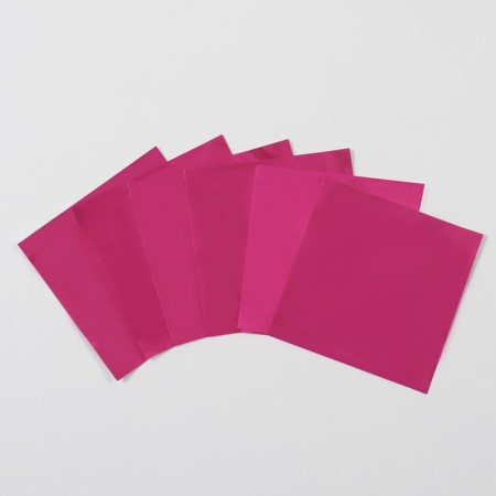 Foil for sweets, pink, 10 x 10 cm, 100 pcs