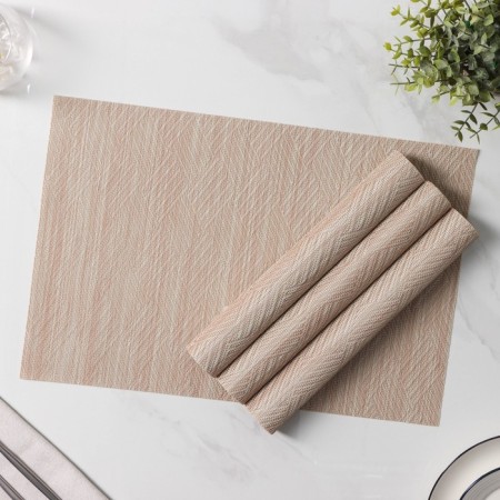 Set of serving napkins on the table "Ann", 4 pcs, 30 × 45 cm, beige color-3