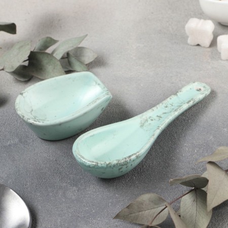 Porcelain spoon with a stand Bolla Menta, 15 × 6 cm, h = 4.5 cm-2