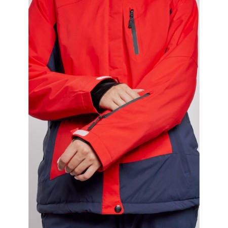 Ski costume female winter, size 58, red color-5