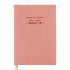 Diary of a low -up A5, 160 sheets of Escalada, a solid cover made of artificial leather, pancake embossing, lies, cream block 70g/m2, pink