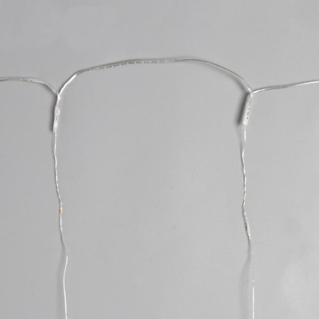 Garland "Curtain" 2 × 2 m Rosa, IP20, silver thread, 300 LED, white glow, 12 V-6