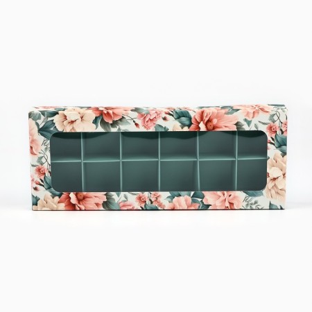 Folding box under 12 sweets "Flowers", 3.8 x 10.5 x 26.5 cm-1