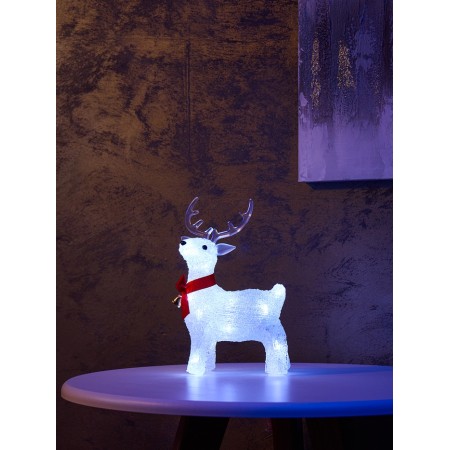 LED figure "deer" 25 × 13 cm, acrylic, 20 LED, AAX2 batteries (not in the kit), white glow
