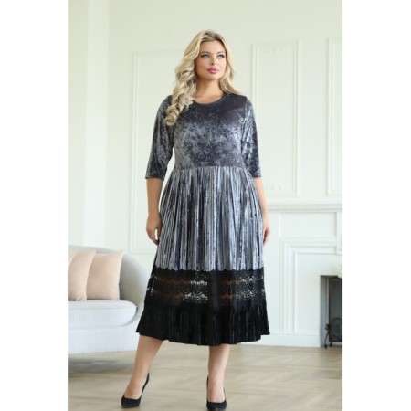 Women's dress, size 60, gray color-10