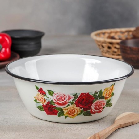 Bowl, 2 l, induction, neckline, white color-3