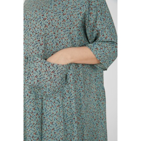 Women's tunic, size 64, green color-5