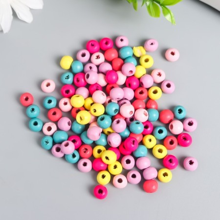 Set of wooden beads "Astra" light mix, 8 mm, 18g