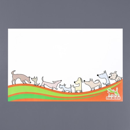 Rug for a bowl "Pigger" 43 x 28 cm "Road with friends"-2
