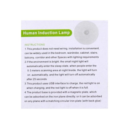 Furniture LED LED 4 W, 6 LED, traffic sensor, battery. bat., 6500k-8