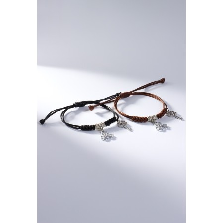 Bracelets "Demetrons" Flower, black-brown color, l = 12.5 cm-1