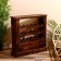 Barbali bottles stand 80x23x80 cm, Albezia tree, brown