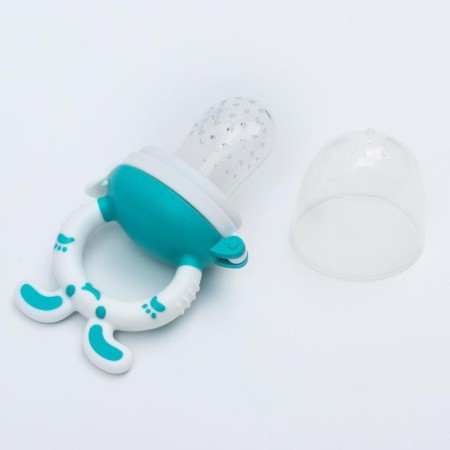 Nibbler for feeding, with silicone mesh "Bunny", Blue color-1