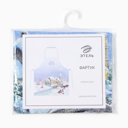 Apron Ethel "Christmas Evening" 60x70 cm, 100% cotton, sarzha 190 g/m2-9