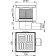 ALCAPLAST APV5411, 150 × 150/50 mm, side drain, wet waterproof wet