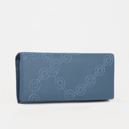 Women's wallet on magnets, blue color