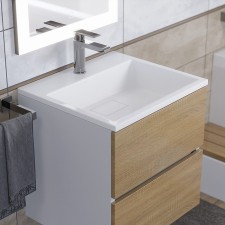 Раковина полувстраиваемая Uperwood Barsa, 50 см, прямоугольная, белая