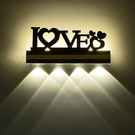 Bra "Love" LED 4000K 12W black 38x20x4cm-2