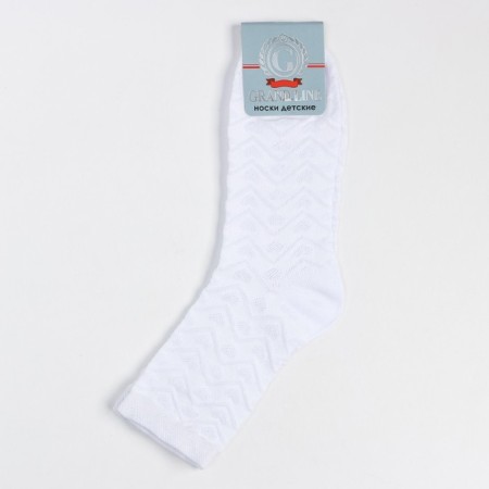 Children's socks, white color/heart, river 22-24-4