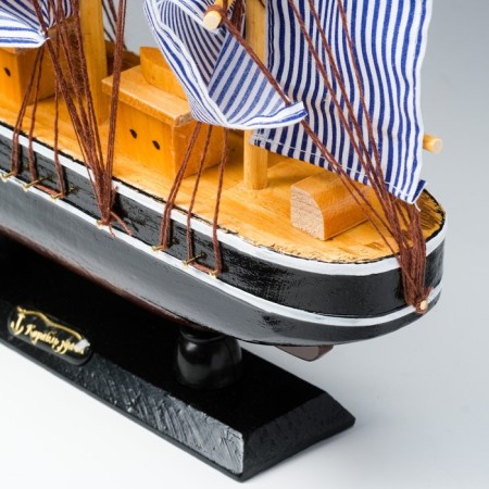 The ship "Pallas" is three-masted blue-white paprusa, 40*8*35cm-9