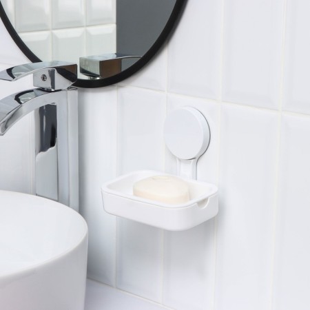 Soap dish on Velcro Dalyana, 12 × 14 × 10 cm, white color-1