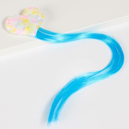 Hair strand "heart" on a hairpin, 40 cm-1