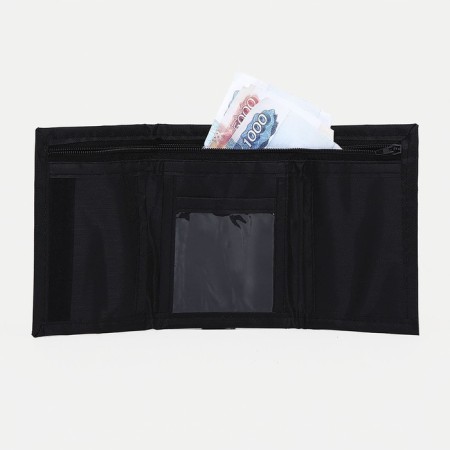 Velcro wallet, black color-3