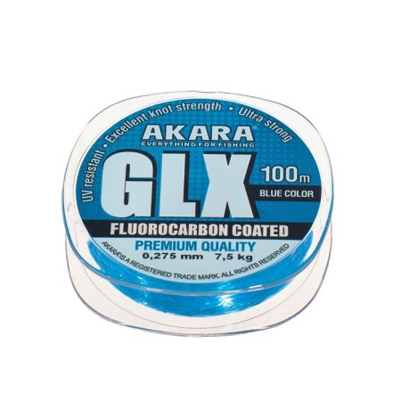 Akara GLX Premium Blue fishing line, diameter 0.275 mm, test 7.5 kg, 100 m, blue