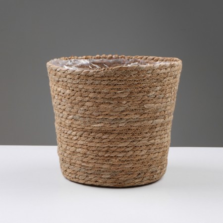 Kashpo wicker "safari", 25.5x25.5x23 cm, natural