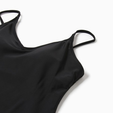 Swimsuit Assetable monophonic minaku color black, size 42-3