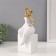 Polystone souvenir "Girl in a white overalls" White with gold 9x9.5x26 cm