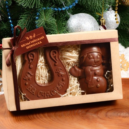 Chocolate figure 2V1 "Snowstock + snowman", 160 g